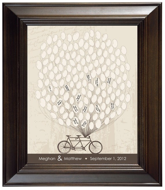 Original Guest book Custom Guest Book Wedding Gift Tandem