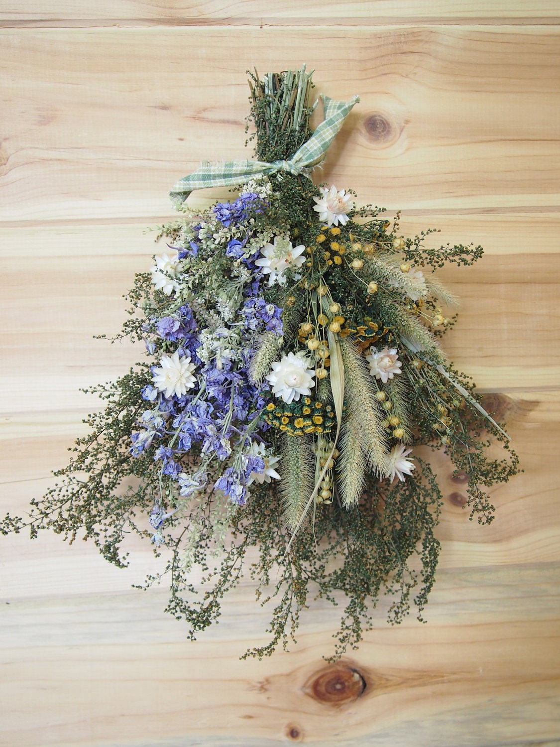 COUNTRY Herbal and Dried Flower Swag Great for by theflowerpatch