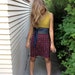 Eco Tank Tunic Dress, reversible obi belt, mixed fabrics, patchwork dress, recycled clothing, folk flower,size S/M, by Zasra