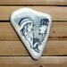Two Men - Rare Black & White Pottery Shard - Pendant Supplies (984)
