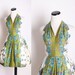 Vintage 1950s Dress / Cocktail Dress / 50s Cocktail Dress / Alternative Wedding Dress / Peacock / Short Dress / Halter Dress / White / 1374