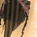 Tribal Belly dance Seaweed skirt, panel skirt , hip apron Striped Black, gray and Pink XS-SM