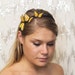 Yellow Sun Garden Fairy Butterfly Headband - forest, woodland