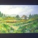 original watercolour landscape country cottage