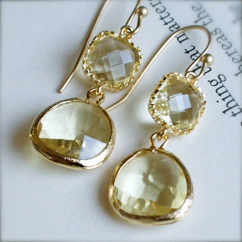 Gold Chandelier Earrings-Gold Encased by thestellabluegallery