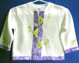 Adorable Numbers Sweatshirt Jacket For a Toddler