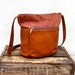Vintage Large Worn In Tan Leather Bucket Bag