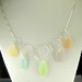 Statement Necklace Pastel GENUINE Sea Glass Sterling Silver