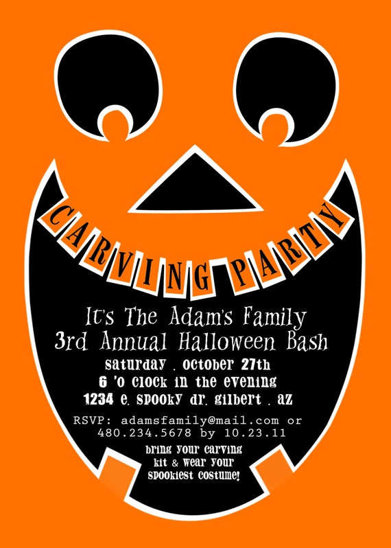 Pumpkin Carving Invitations 8