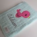 Baby burp cloth - Personalized Bird Applique
