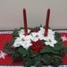 Sm Poinsettia Centerpiece with Candles