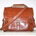 Leather Messenger Cross-body Bag Handbag Neder size M in tan fits a 11" laptop SALE