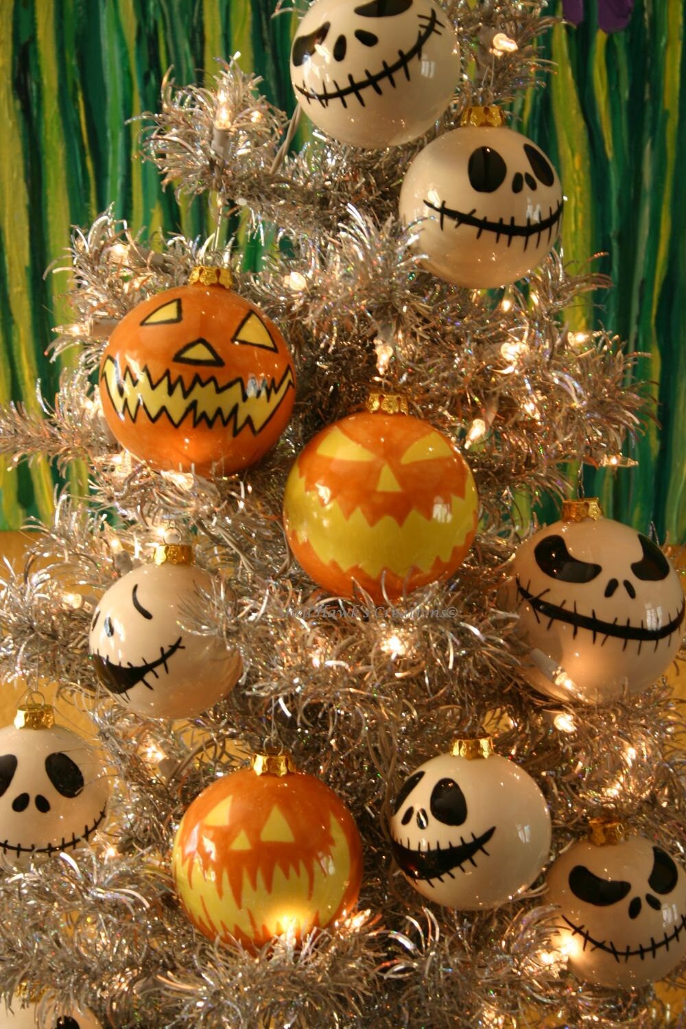 Jack o Lantern Face Halloween Christmas Ornament