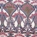 hand printed cotton fabric - blue pink green floral print on off white - 3 yards - ctjp068 - reserved for susanna