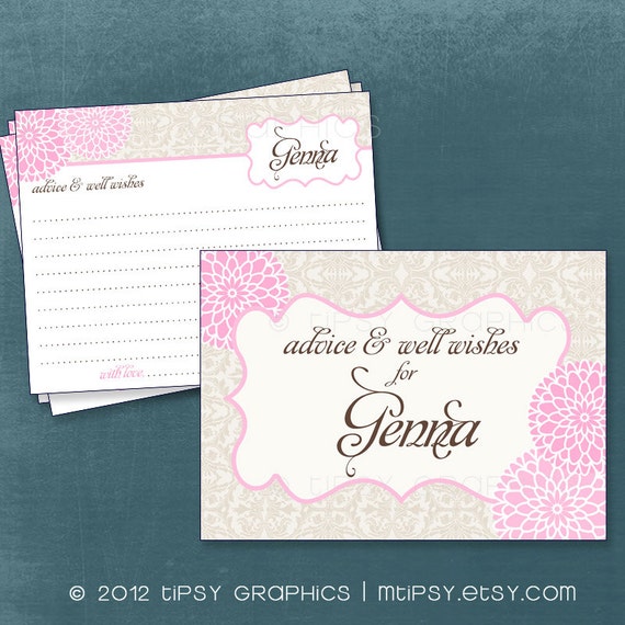 Advice & Well Wish Cards. Lace Mums. By Tipsy Graphics. Printable Cards, Any Colors Il_570xn