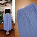 Vintage 80s Periwinkle Midi Skirt Small
