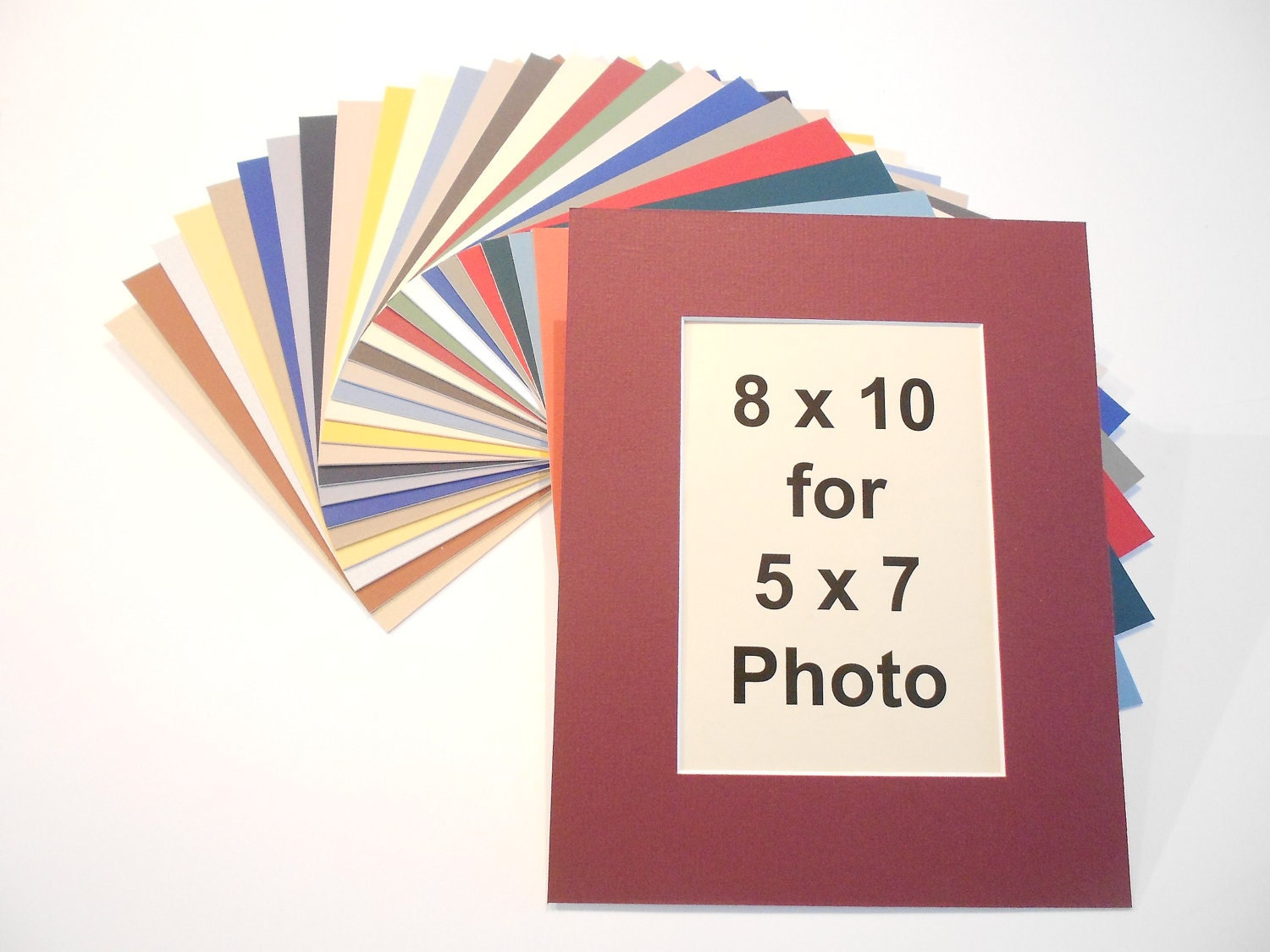 Photo Mats 8 x 10 for 5x7 Photos/Art 20 backs & bags by matstofit
