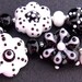 Midnight Blossom - Handmade Lampwork Glass Beads (11) by Anne Schelling, SRA