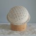 1930s tilt hat / 30s 40s vintage ivory straw veiled hat