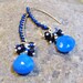 Lapis Lazuli, Cobalt Chalcedony, Iolite and Sterling Earrings