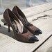1950s Pin Up Lacey Toe Tweedies High Heels Size 6