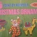 Vintage Paint By Number Wood Christmas Ornaments
