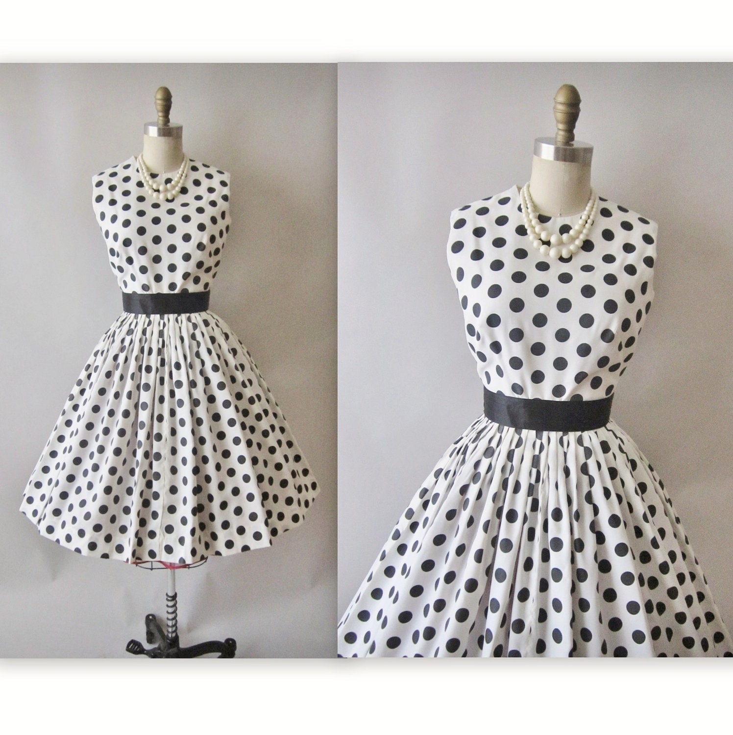 Reserved for Reham 50's Polka Dot Dress // Vintage
