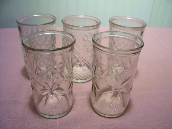 Vintage Jelly Jar Juice Glasses 5