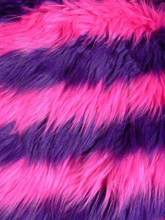 Purple and Hot Pink Faux Fur Craft Size by everafterfabrics