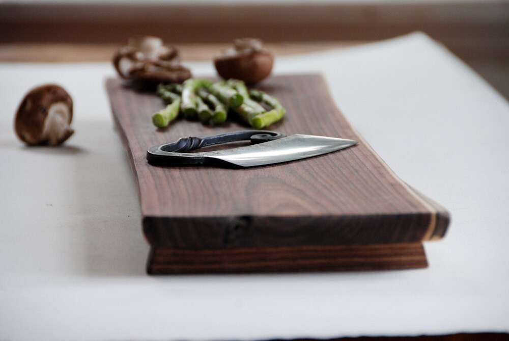Walnut Cutting Board Natural Edge Serving Tray Eco Friendly
