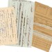 4 Antique documents for your scrapbooking or collage projects - Vintage paper pack from Italy