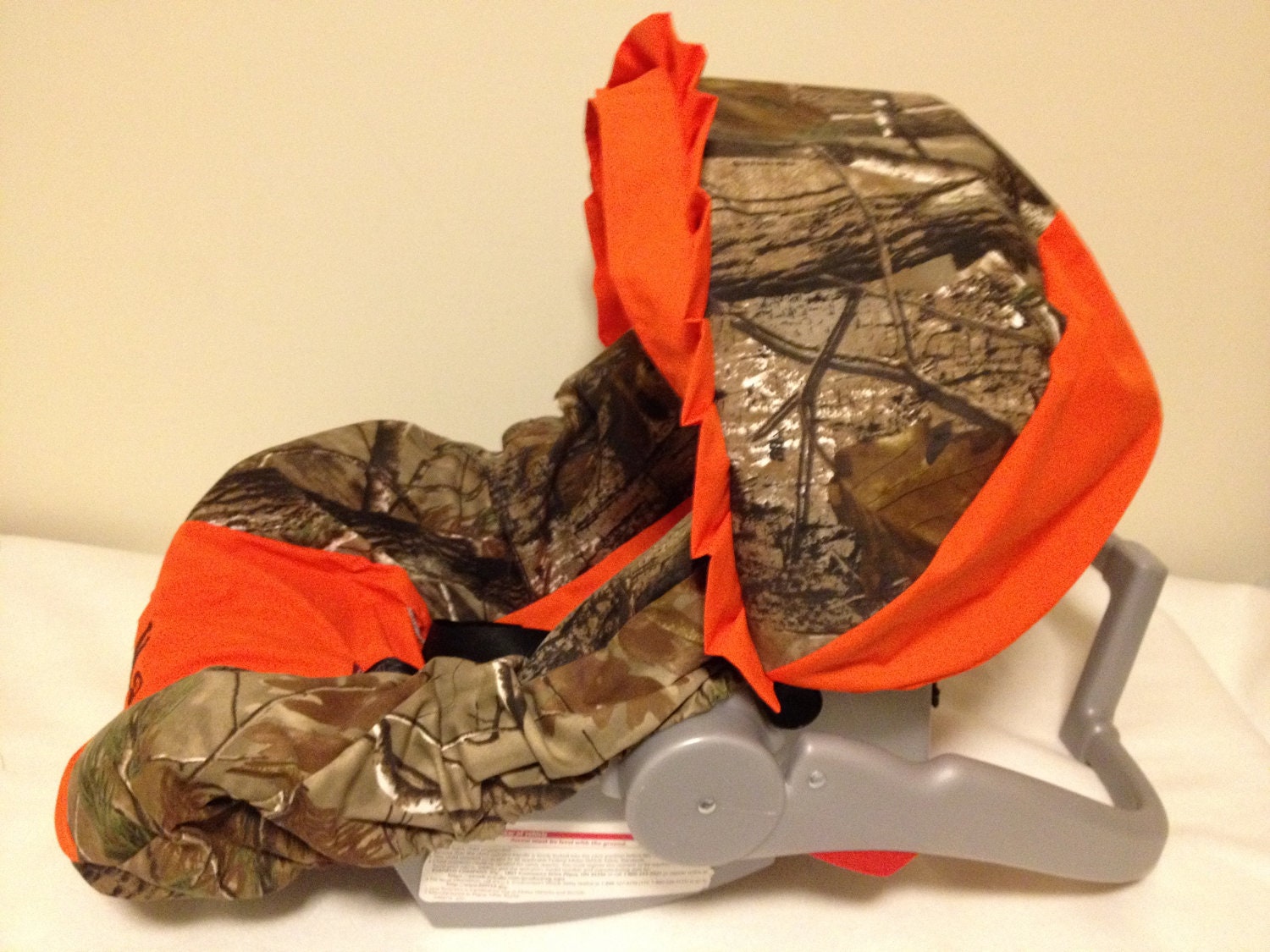3 Piece Set REALTREE CAMO fabric infant Car Seat Cover and