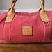 Vintage Red Duffle Bag Style Dooney & Bourke Handbag Purse