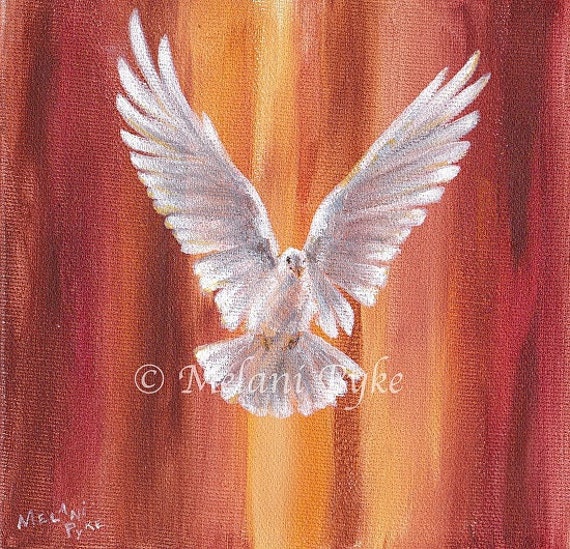 Passion White Dove Painting