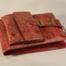 Vintage Red and Gold Pattern Wallet 1950s 1960s retro