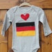 6 month long sleeved "Love Germany" onesie