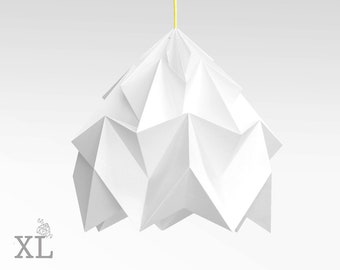 XL Moth origami lampshade white