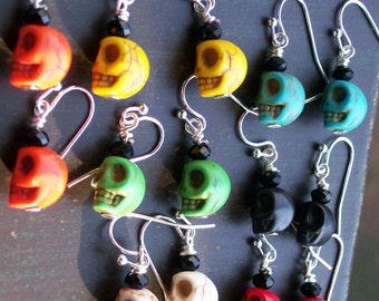 Lucky Seven Sugar Skull Baby Sugar Skull earrings