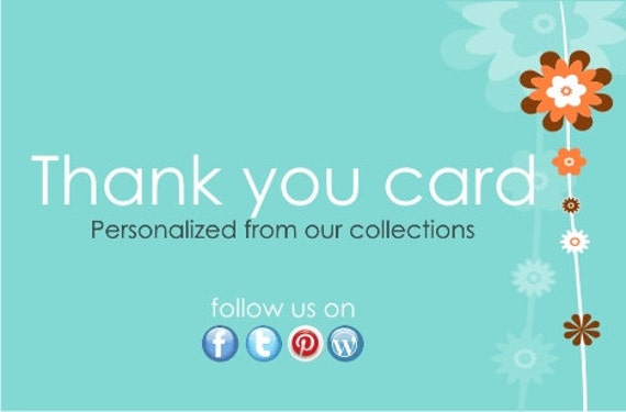 Printable Thank You Card by the unique day - DIY File - Customized to Match Your Theme Il_570xn