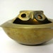 SALE Vintage Brass Owl Bowl, Trinket Dish, Ashtray, Gold Tone Metal Bird Decor, Jewelry Holder, Ash Tray, Retro Woodland Animal Dish