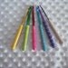 6 Polymer Clay covered Susan Bates Crochet Hooks