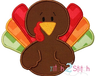 Baby Turkey Applique Design in hoop size(s) 4x4, 5x7, & 6x10, INSTANT DOWNLOAD now available