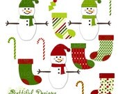 25% OFF SALE Christmas Clip Art - Personal or Commercial Use - Mistletoe Set 3 Il_170x135