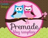 Items similar to Blogger Template - I Love Owls - FREE RUSH SERVICE on Etsy