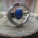 Vintage Sterling Silver Mexico Southwestern Ring with Unique Style and Blue Star Sapphire Size 9