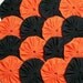 30 Fabric Yo Yos 2" Halloween Black and Orange Applique Quilt Pieces Embellishment