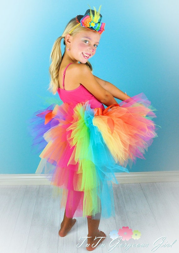 Rainbow Bustle TutuColorful Birthday Tutu Clown Costume