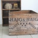 Vintage wood box .....whiskey crate .......storage .........industrial
