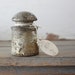 Old Glass Insulator - Silvered and Gold Patina - Vintage Industrial Chic