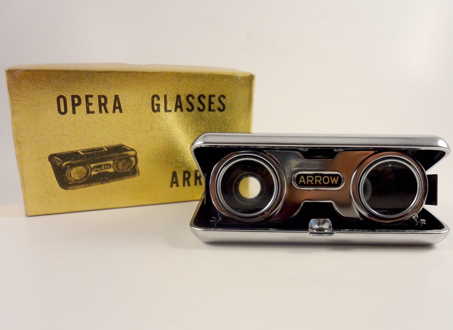Vintage Arrow Opera Glasses Crystar Lens 25X